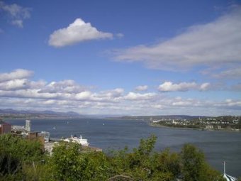 The St. Lawrence River at Quebec City.